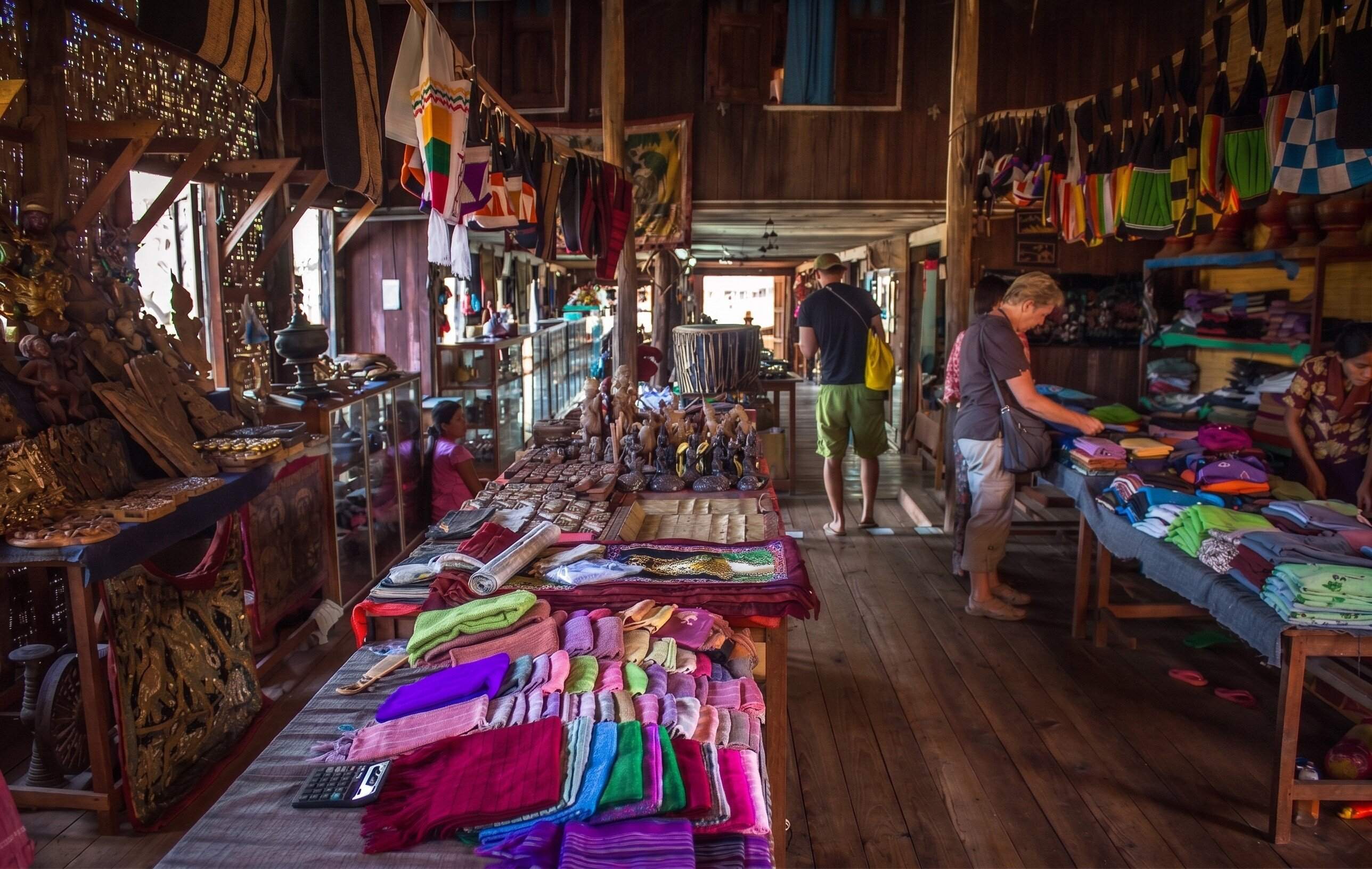A Market Shop Located In Inle Lake Myanmar