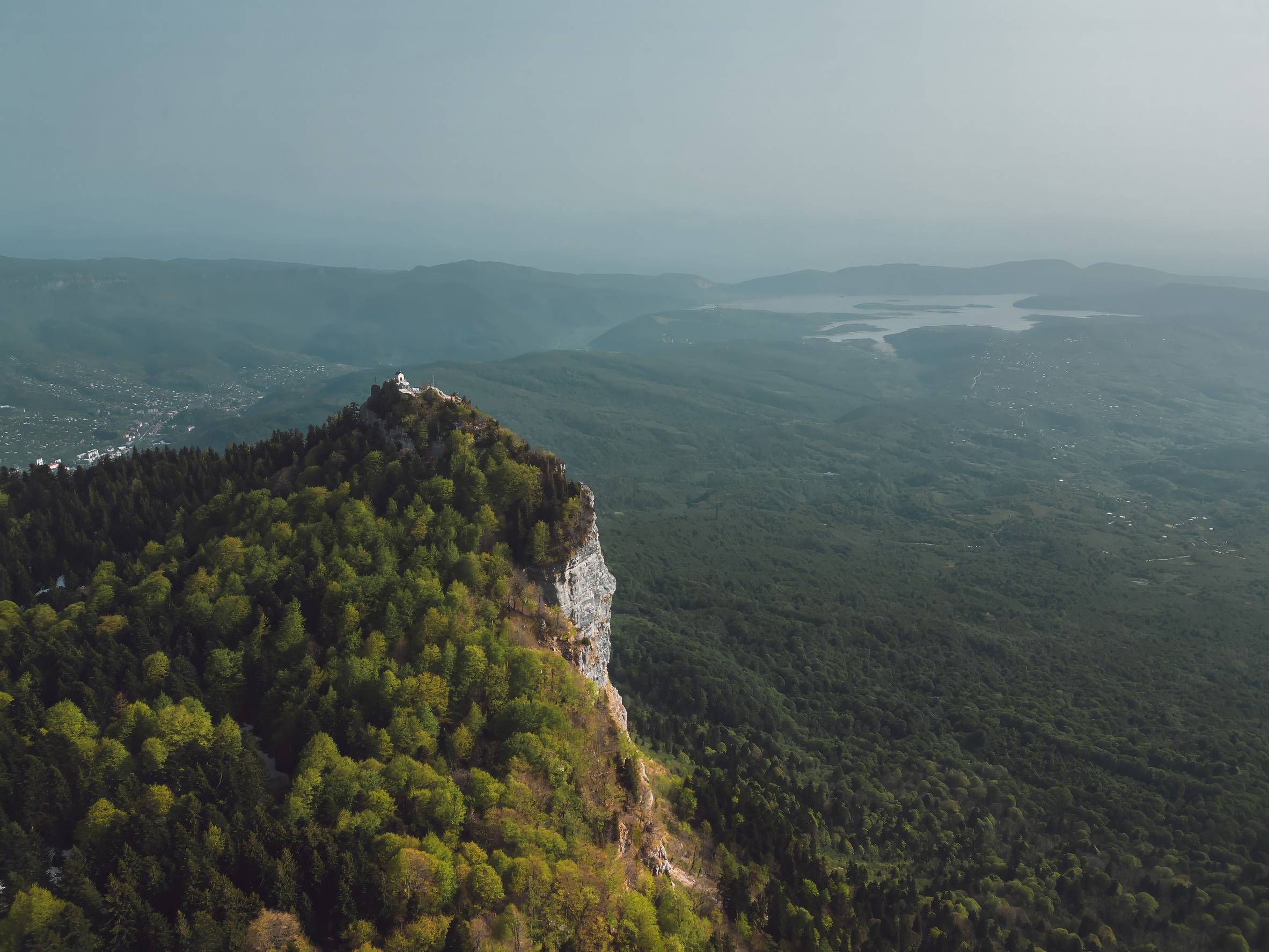 Aerial View From The Top Of The Mountain Mountain Landscape