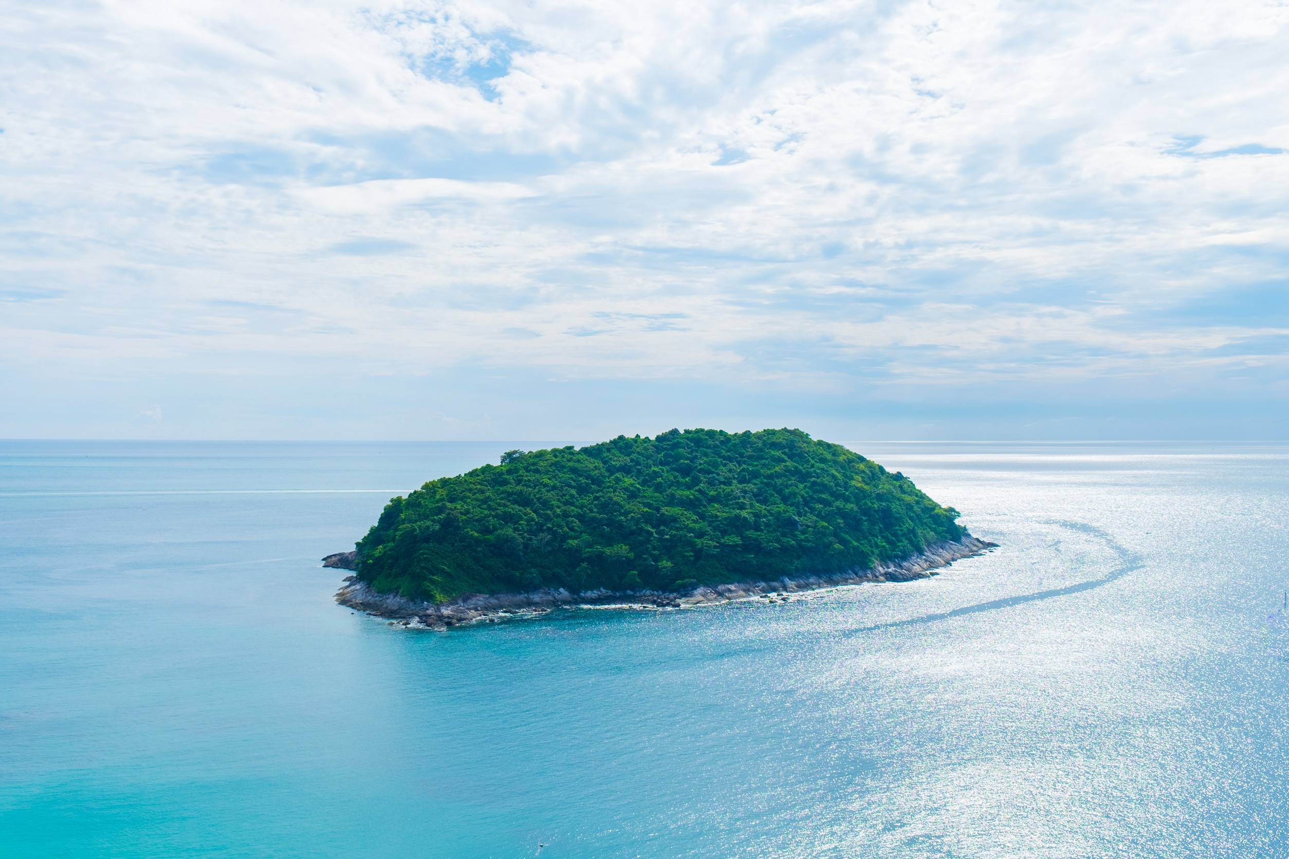 Beautiful Landscape With Sea And Mountain In Summer