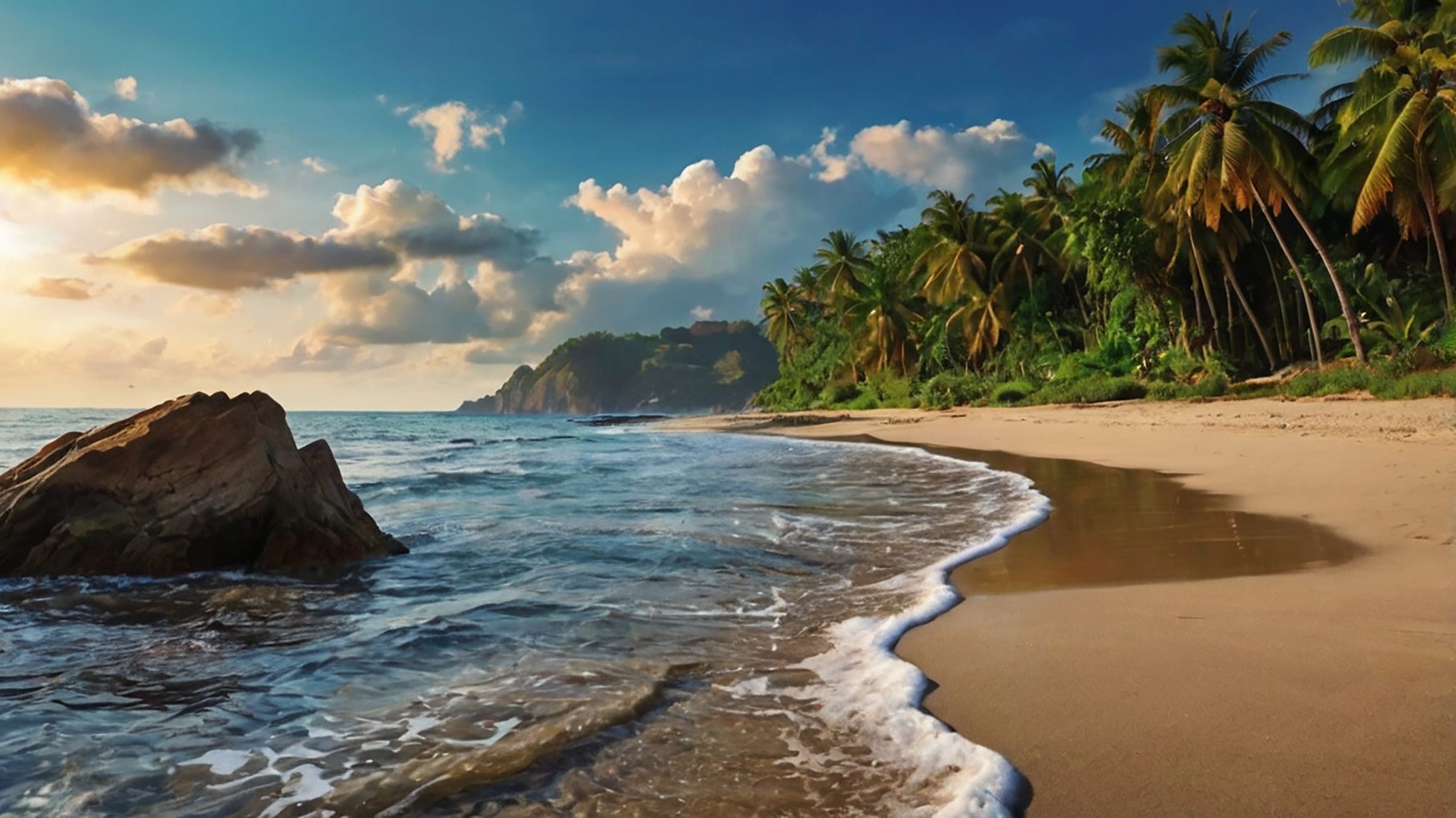 Beautiful Seascape Panoramic View Of Beautiful Tropical