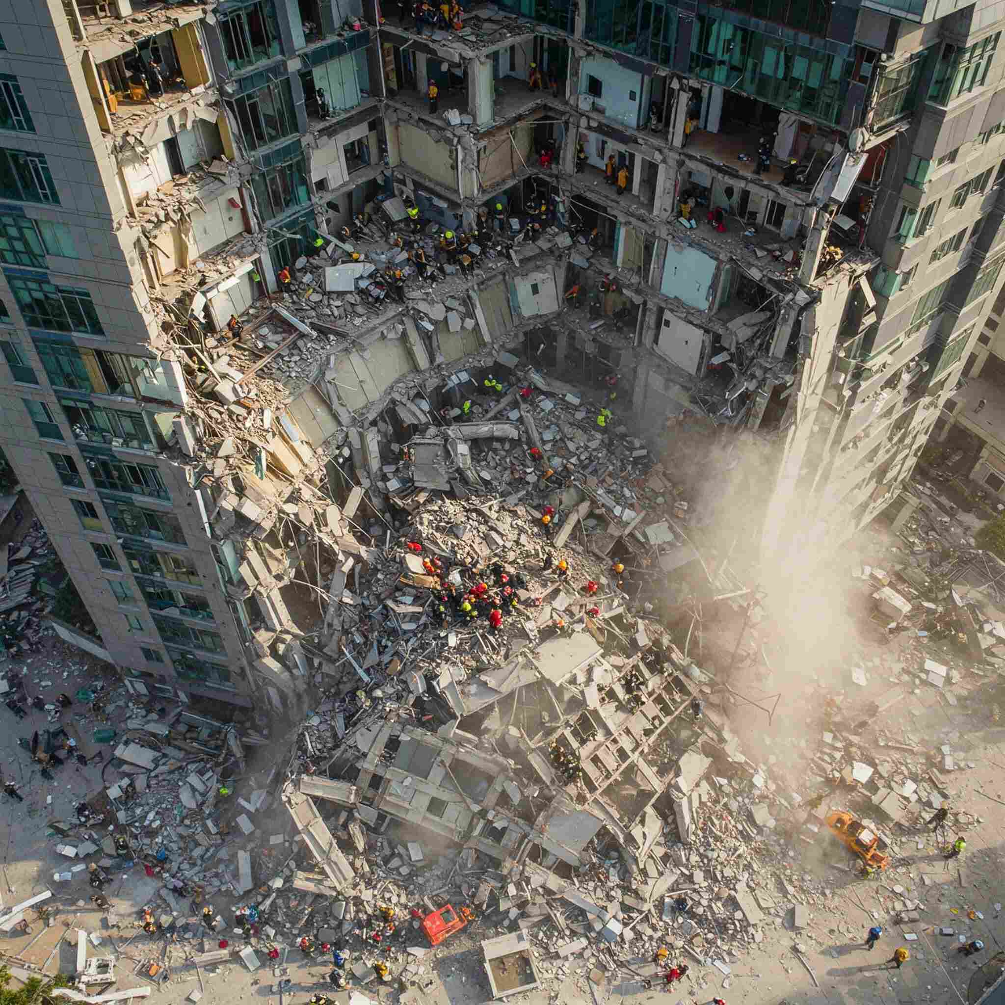 Skyscraper Collapse Traps Dozens