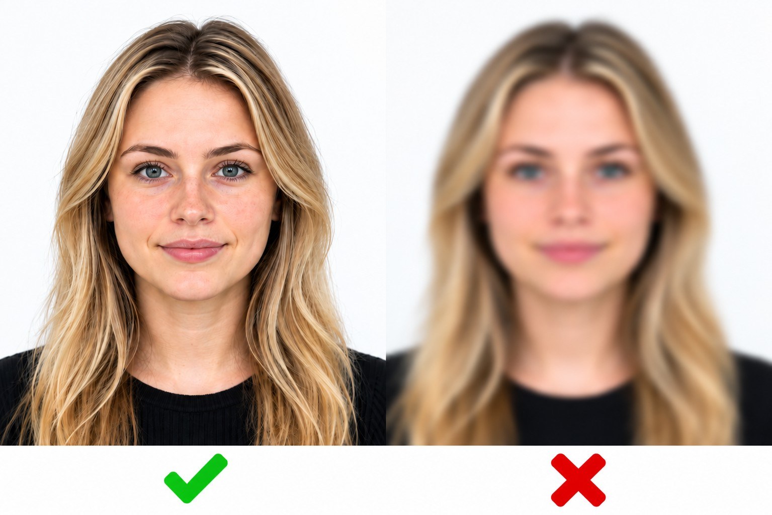 Clear And Blurred Applicant Photo Comparison