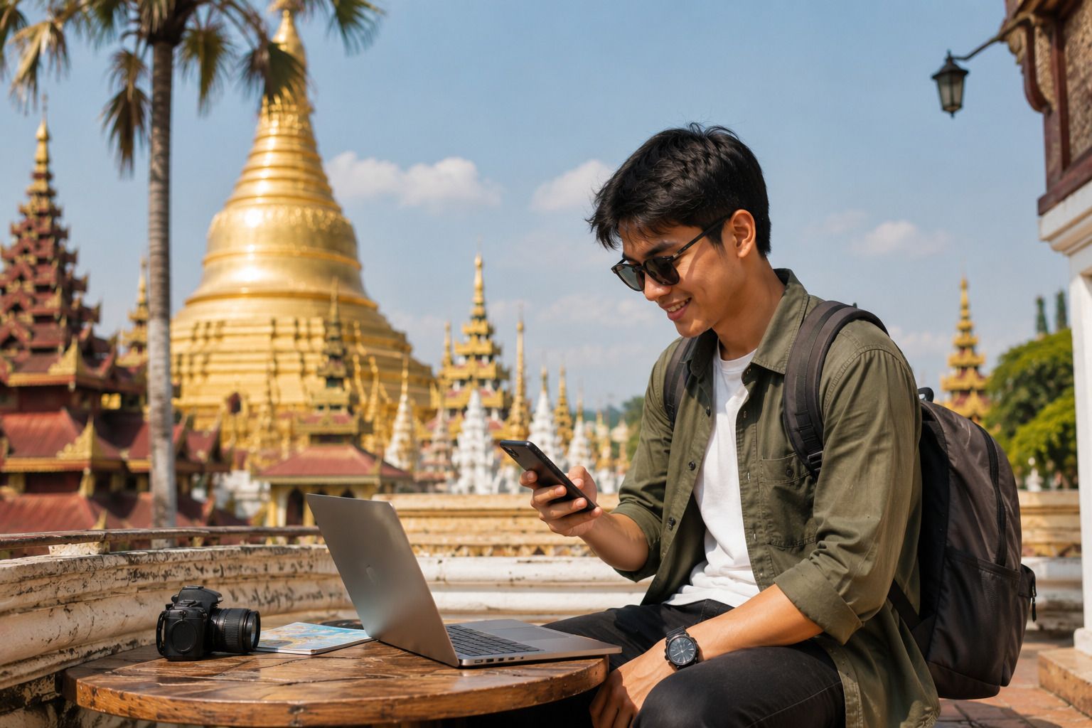 Exploring A Temple Complex During Travels