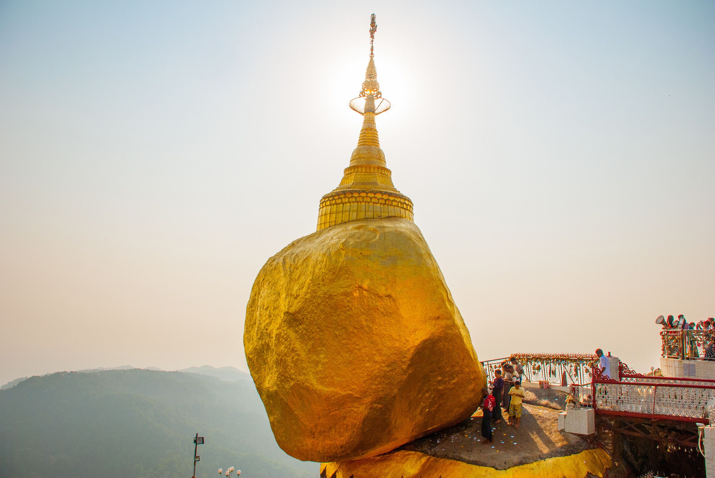 Golden Rock Or Kyaiktiyo Pagoda Myanmar Burma