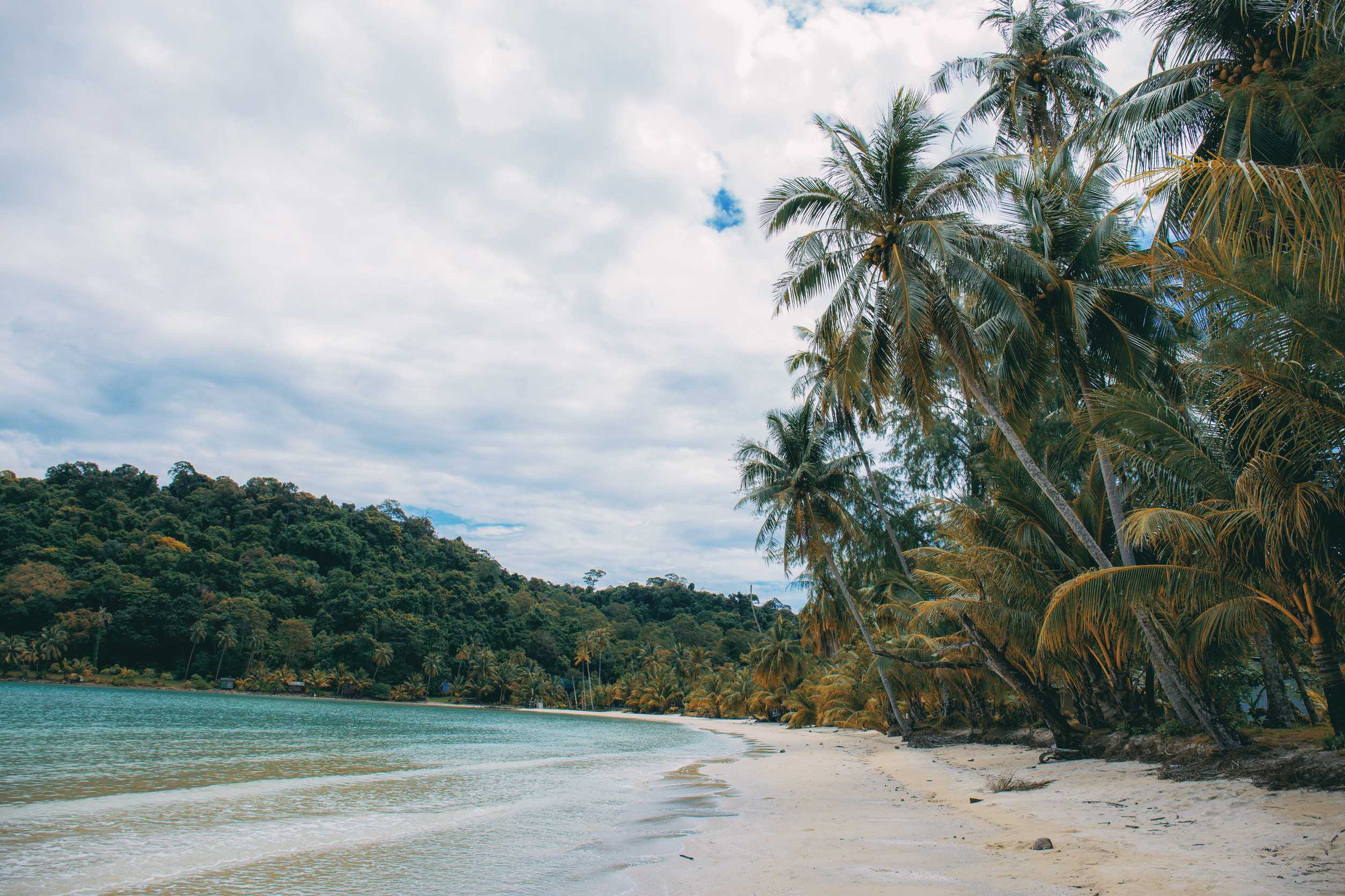 Natural Of Beach With Beautiful At The Sky