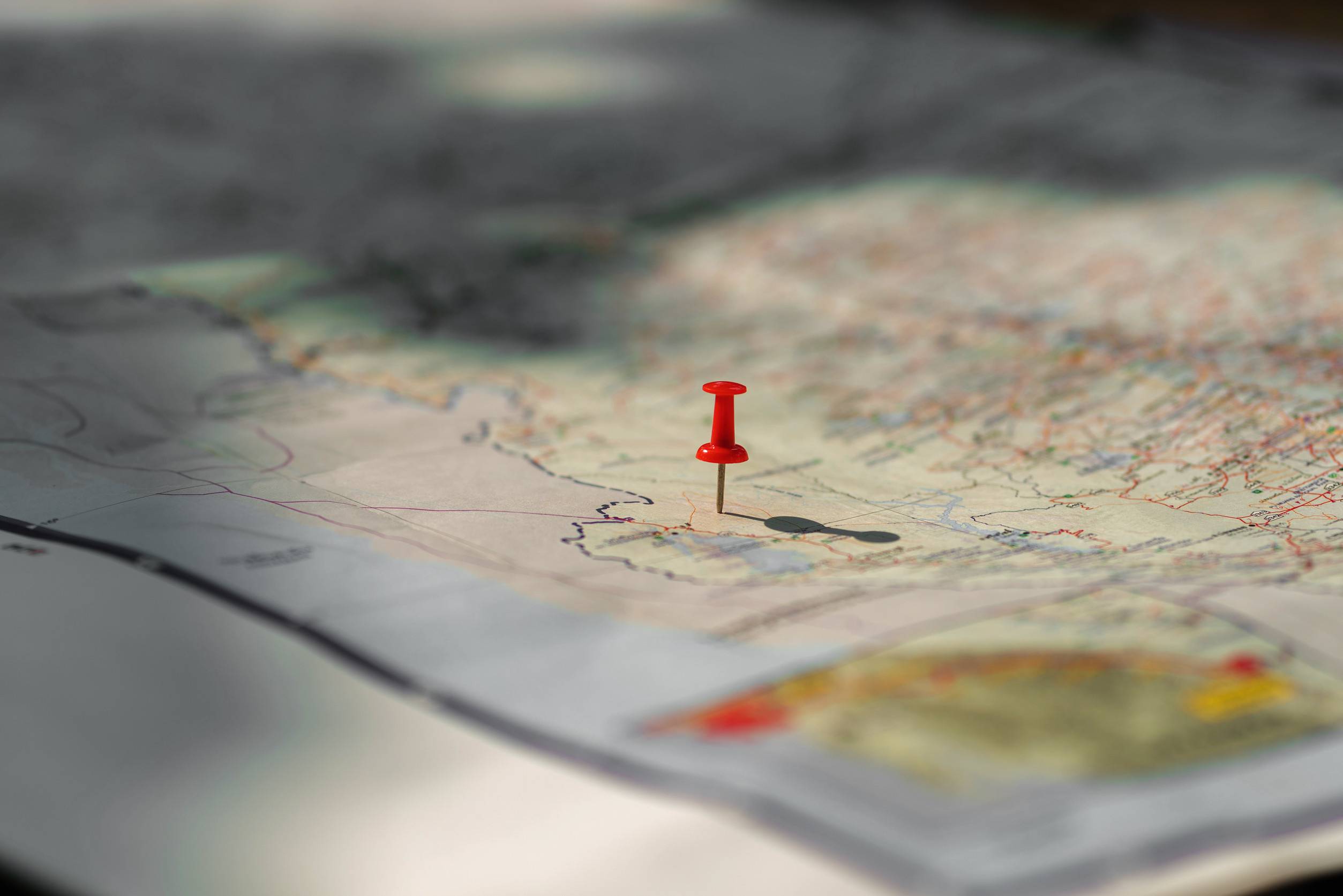 Putting Pins To Destination On Map Plan Trave