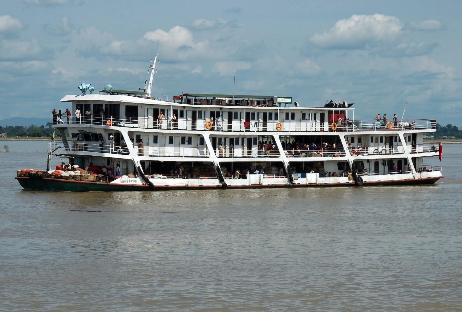 The Ayeyarwady River Boat In Myanmar