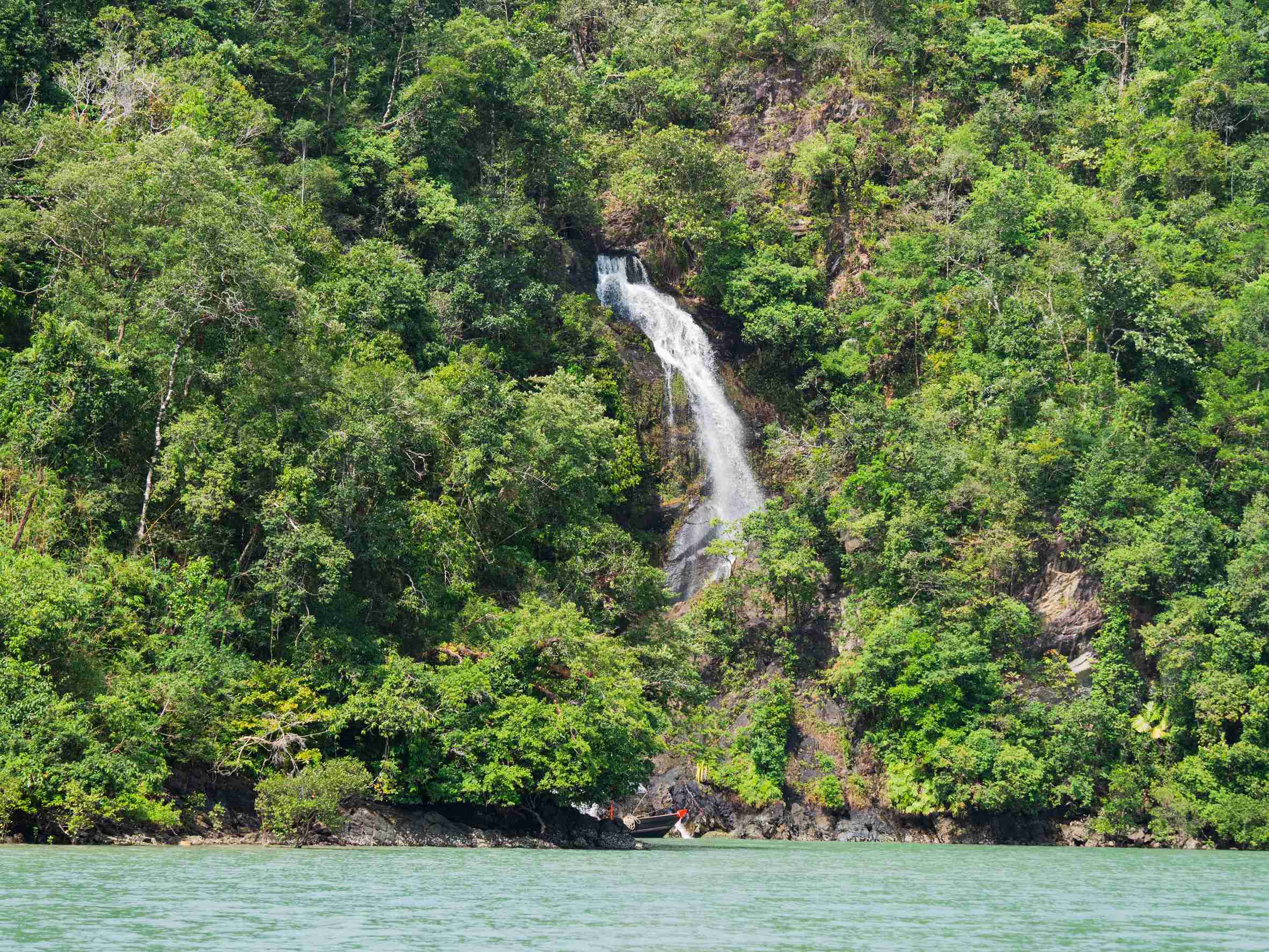 Waterfall On Dome Island Myeik Archipelago