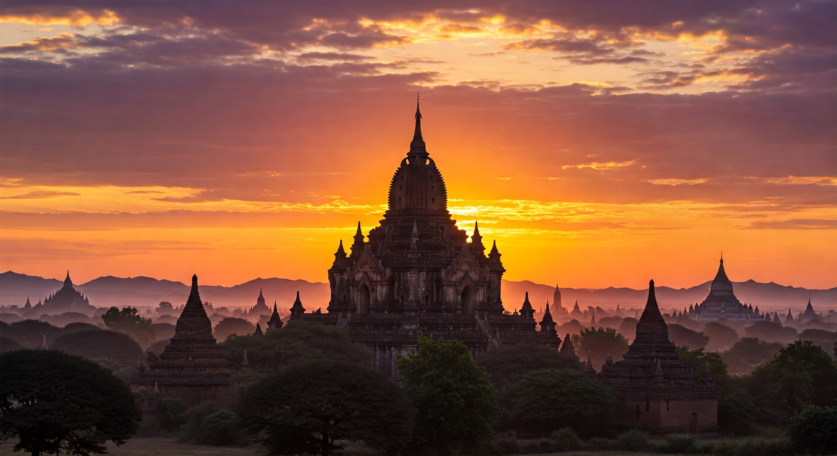 Fishermen at sunrise in the Landscape on the Inle Lake in the Shan State in the east of Myanmar in Southeastasia